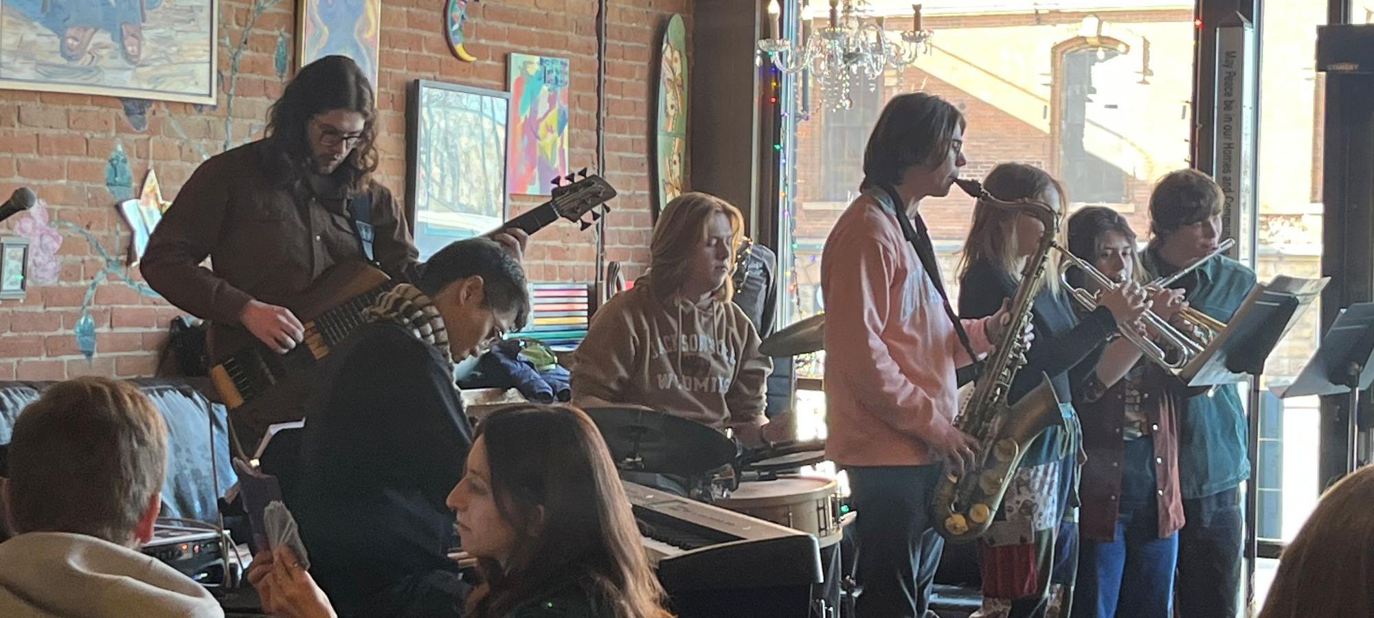 Jazz club jam session