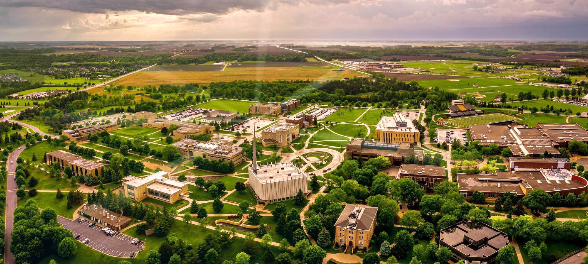 aerial view of campus