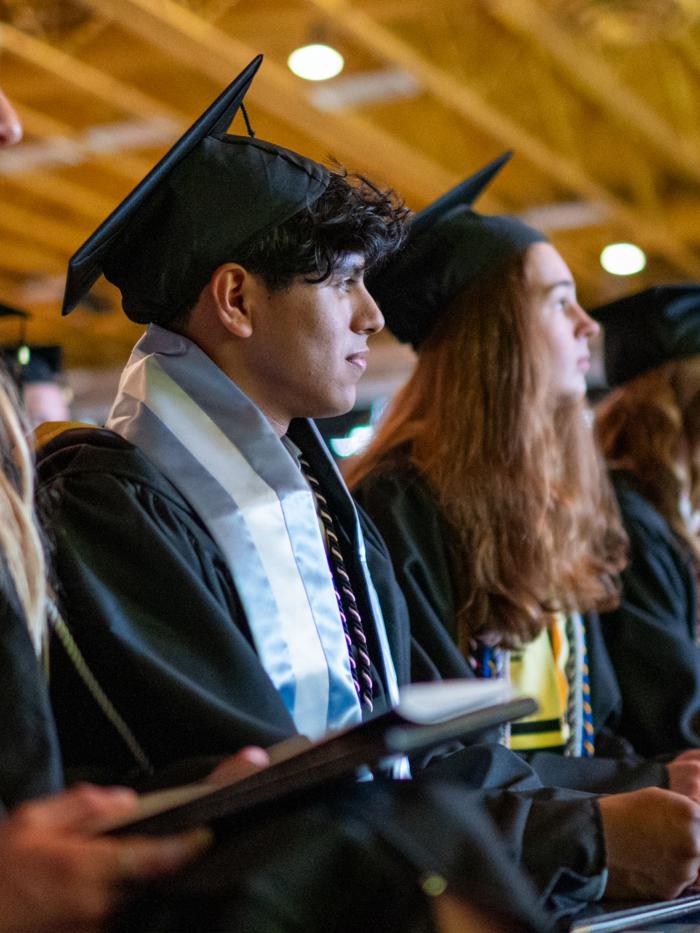 Students at graduation