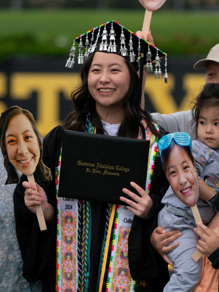 Graduate with family