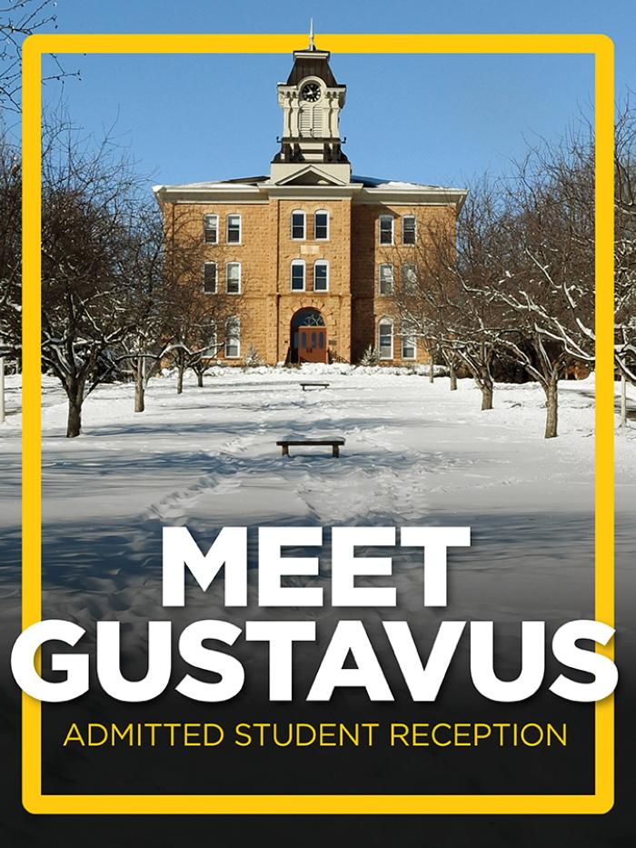 Old Main in background, Meet Gustavus Day admitted student reception