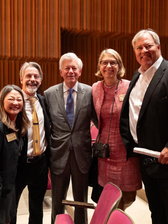 President Volin and board of trustees members