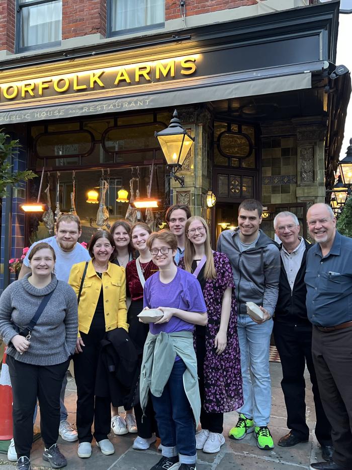 Group of students and teachers during study abroad