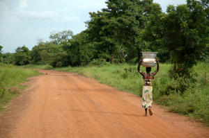 African Road - Woman and Water