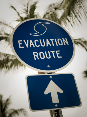 Evacuation Route Sign in Florida